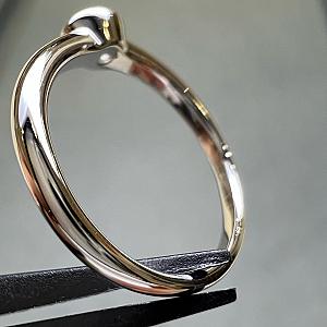 Lab Grown Diamond Solitaire Engagement Ring: 14K Gold Bezel Set - Image 3