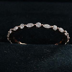 Lab Grown Diamond Eternity Band: Marquise & Round, Anniversary Ring - Image 4