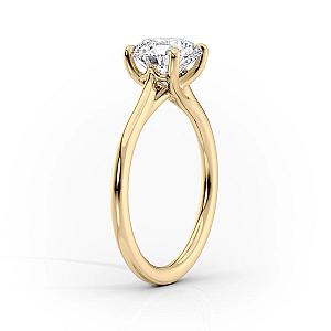 3 Carat Round Lab Diamond Solitaire Engagement Ring, 14k Gold - Image 3