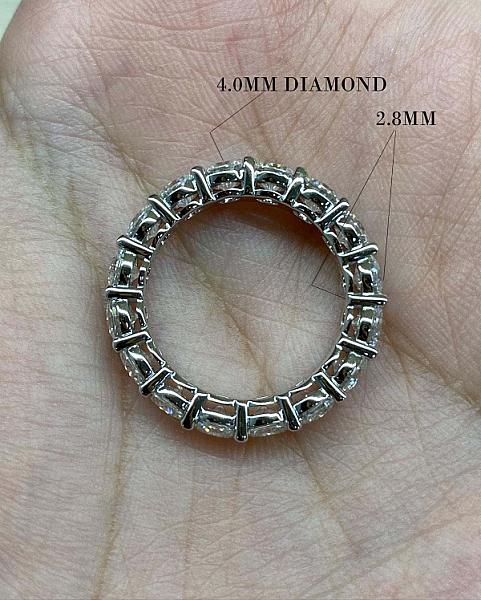 Lab Grown Diamond Eternity Band: 14K Gold Wedding Ring