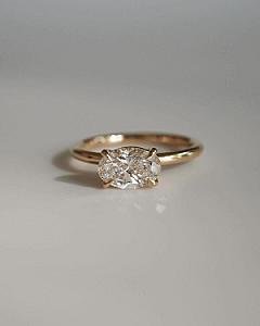 2.50 Carat Oval Lab Grown Diamond Solitaire Engagement Ring, 14k Gold - Image 1