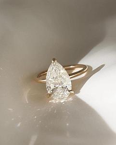Pear Shaped Diamond Ring, Solitaire Engagement Ring, 0.50 to 3.00 CT Lab Grown Diamond Ring, F/VS Diamond Ring, Tear Drop, Anniversary Gift - Image 7