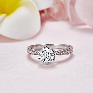3.00 CT Round Lab Grown Diamond Engagement Ring: IGI Certified - Image 6