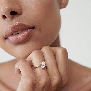 Lab Grown Pear Diamond Engagement Ring: Certified Solitaire, 0.50-3.0 CT - Image 3