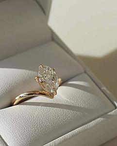 Oval Lab Grown Diamond Engagement Ring: Solitaire Wedding Ring, Solid Gold - Image 15