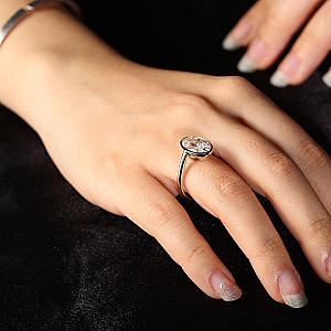 4 Ct Oval Moissanite Engagement Ring: Bezel Solitaire Anniversary Ring - Image 6