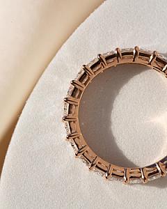 Radiant Cut Lab Grown Diamond Eternity Band: Bezel Set Anniversary Ring - Image 4