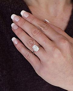 Radiant Cut Lab Grown Diamond Solitaire Ring - 10k Gold - Image 6