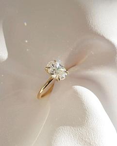 2 Carat Oval Lab Grown Diamond Engagement Ring: Solid Gold Solitaire - Image 6