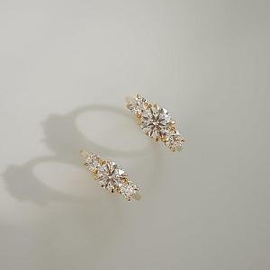 Three Stone Lab Grown Diamond Engagement Ring: Wide Band Anniversary Ring - Image 4
