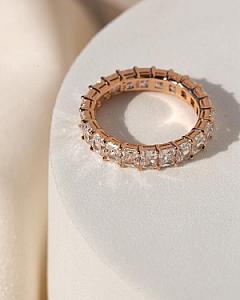 Radiant Cut Lab Grown Diamond Eternity Band: Bezel Set Anniversary Ring - Image 5