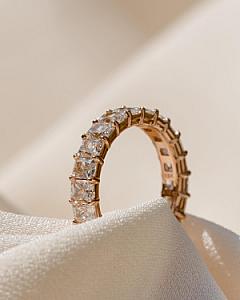 Radiant Cut Lab Grown Diamond Eternity Band: Bezel Set Anniversary Ring