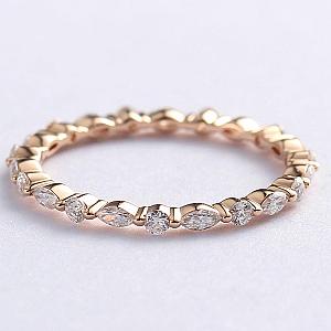 Lab Grown Diamond Eternity Band: Marquise & Round, Anniversary Ring - Image 7