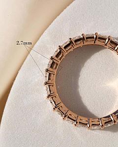Radiant Cut Lab Grown Diamond Eternity Band: Bezel Set Anniversary Ring - Image 3