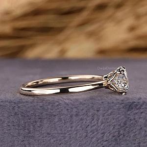 Lab Grown Diamond Solitaire Ring - 14k Gold Minimalist Engagement Ring - Image 2
