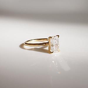 Radiant Cut Lab Grown Diamond Engagement Ring: Solitaire Wedding Band, IGI Certified - Image 2