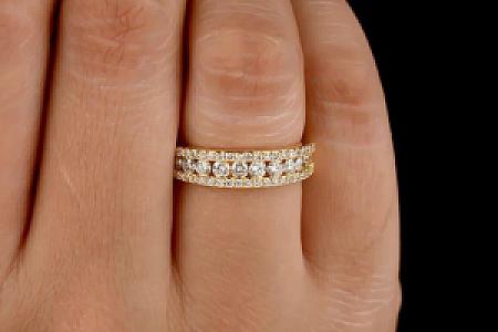 Moissanite Wedding Band: 14K White Gold, Micro Pave Diamond Ring - Image 6
