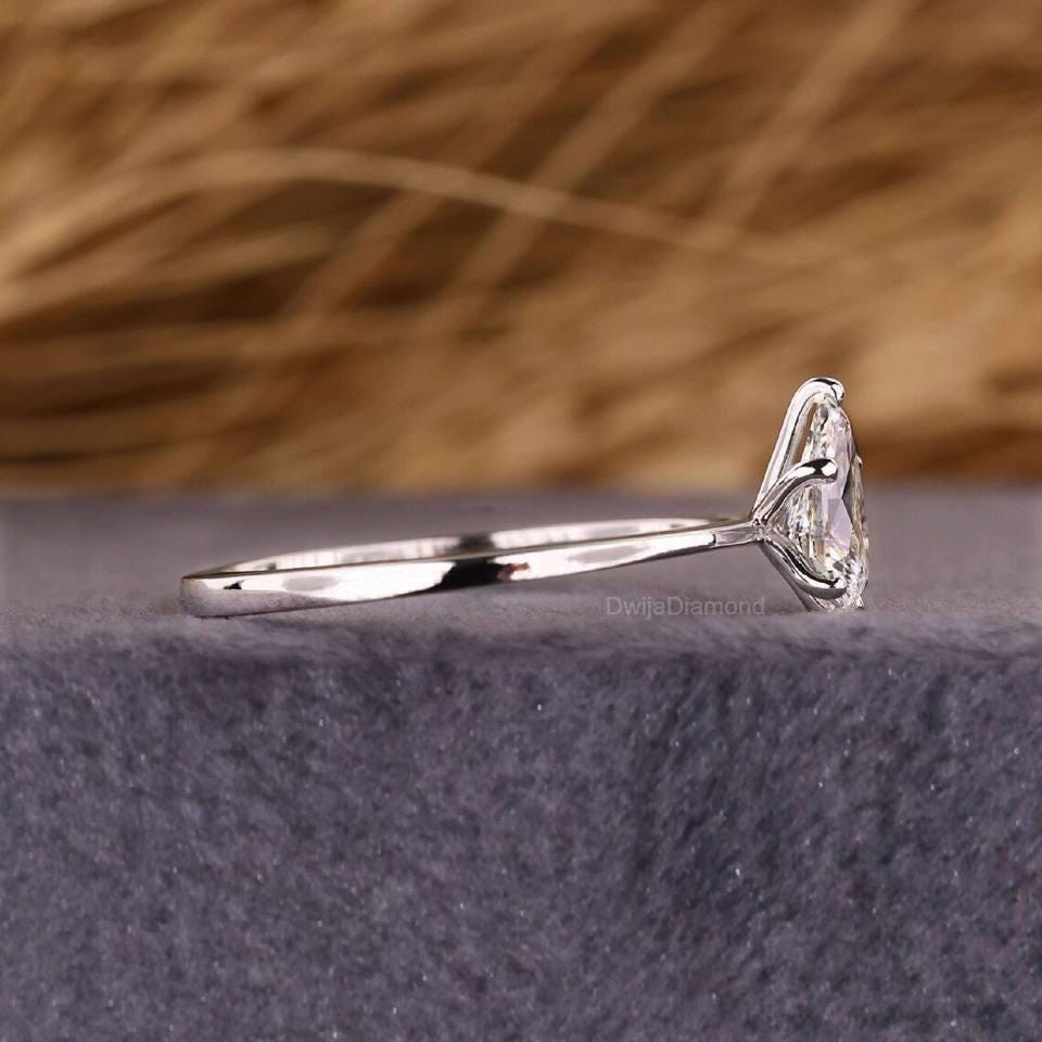 Pear Lab Grown Diamond Engagement Ring: Solitaire Proposal