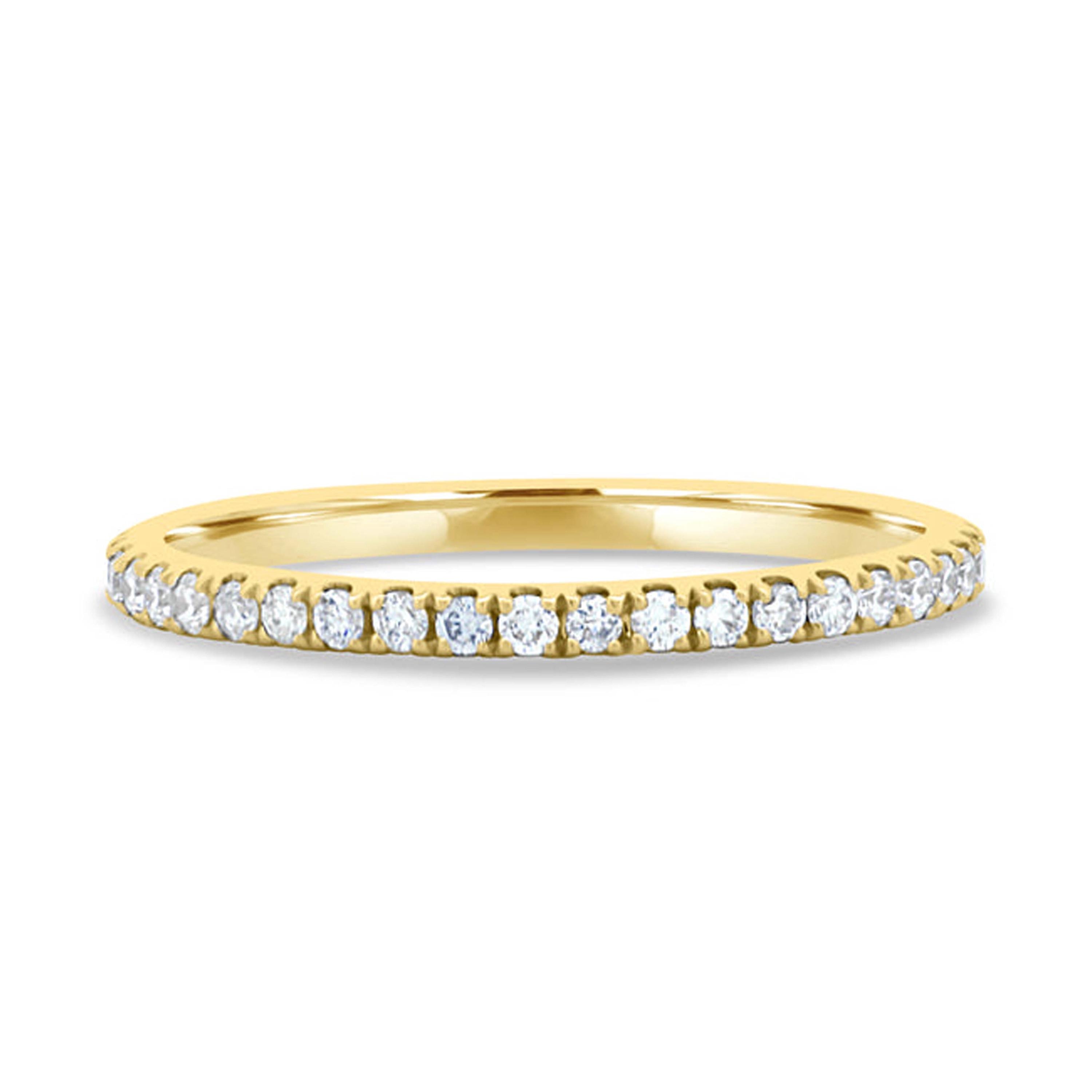 Lab Grown Diamond Eternity Band: 14k Gold Stackable Anniversary Ring